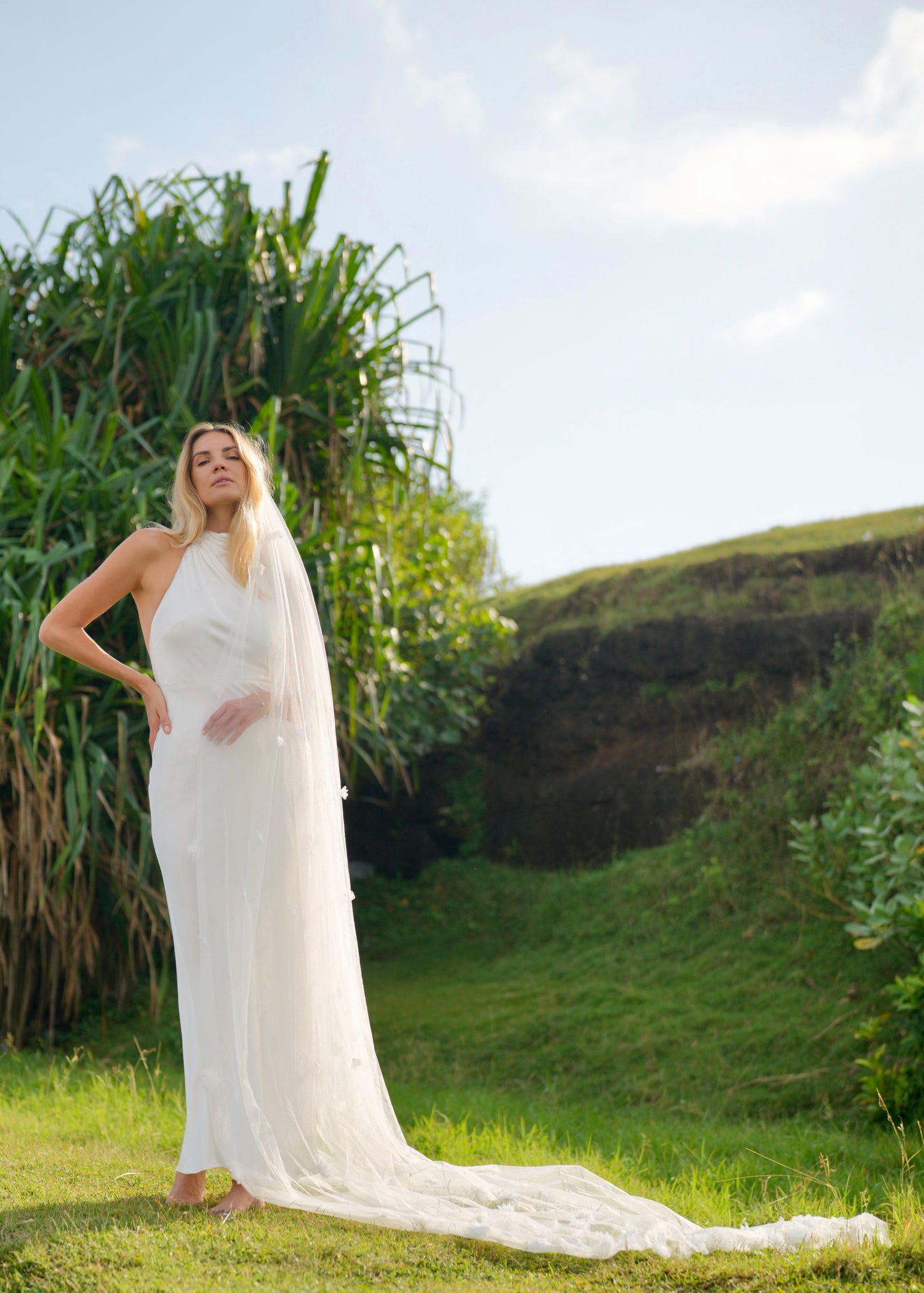 3D FLOWER VEIL, SINGLE TIER, CATHEDRAL LENGTH