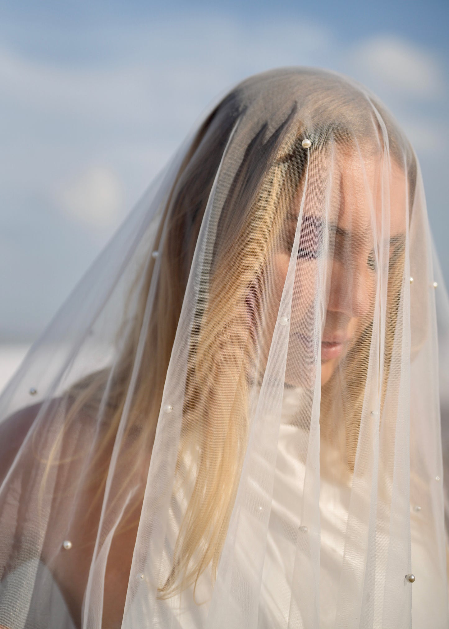 PEARL VEIL, TWO TIER, CATHEDRAL LENGTH