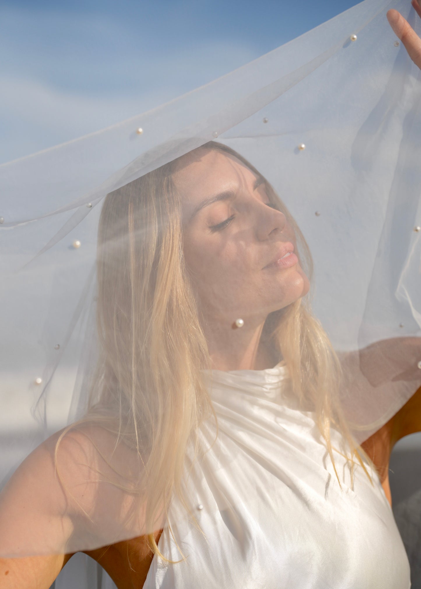 PEARL VEIL, TWO TIER, CATHEDRAL LENGTH