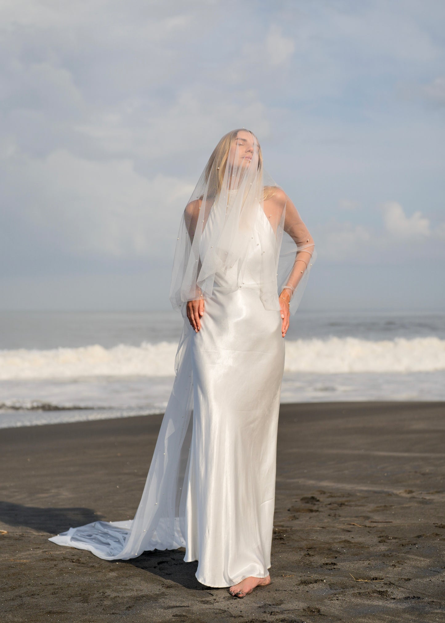 PEARL VEIL, TWO TIER, CATHEDRAL LENGTH