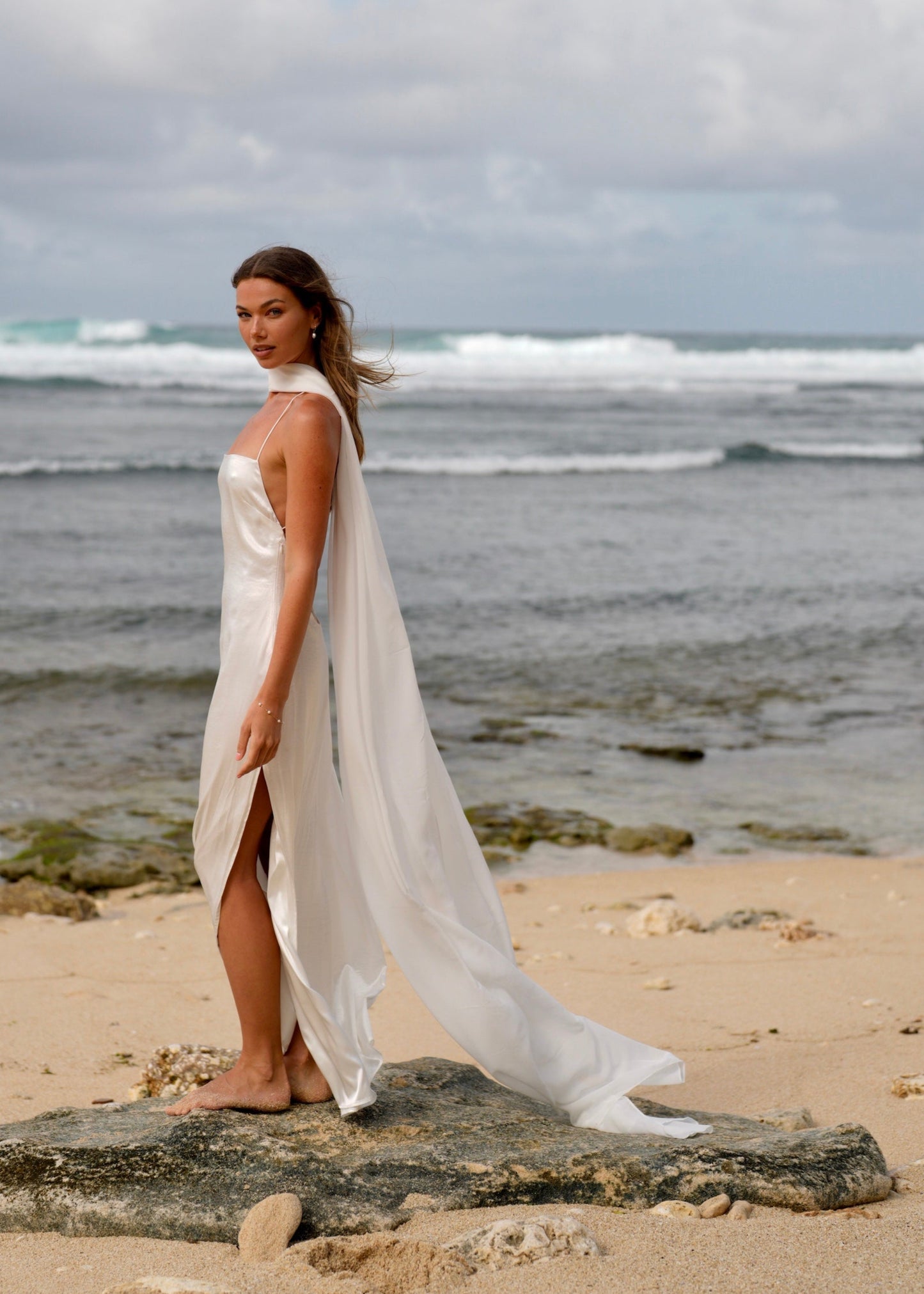 BRIDAL CHIFFON NECK SCARF