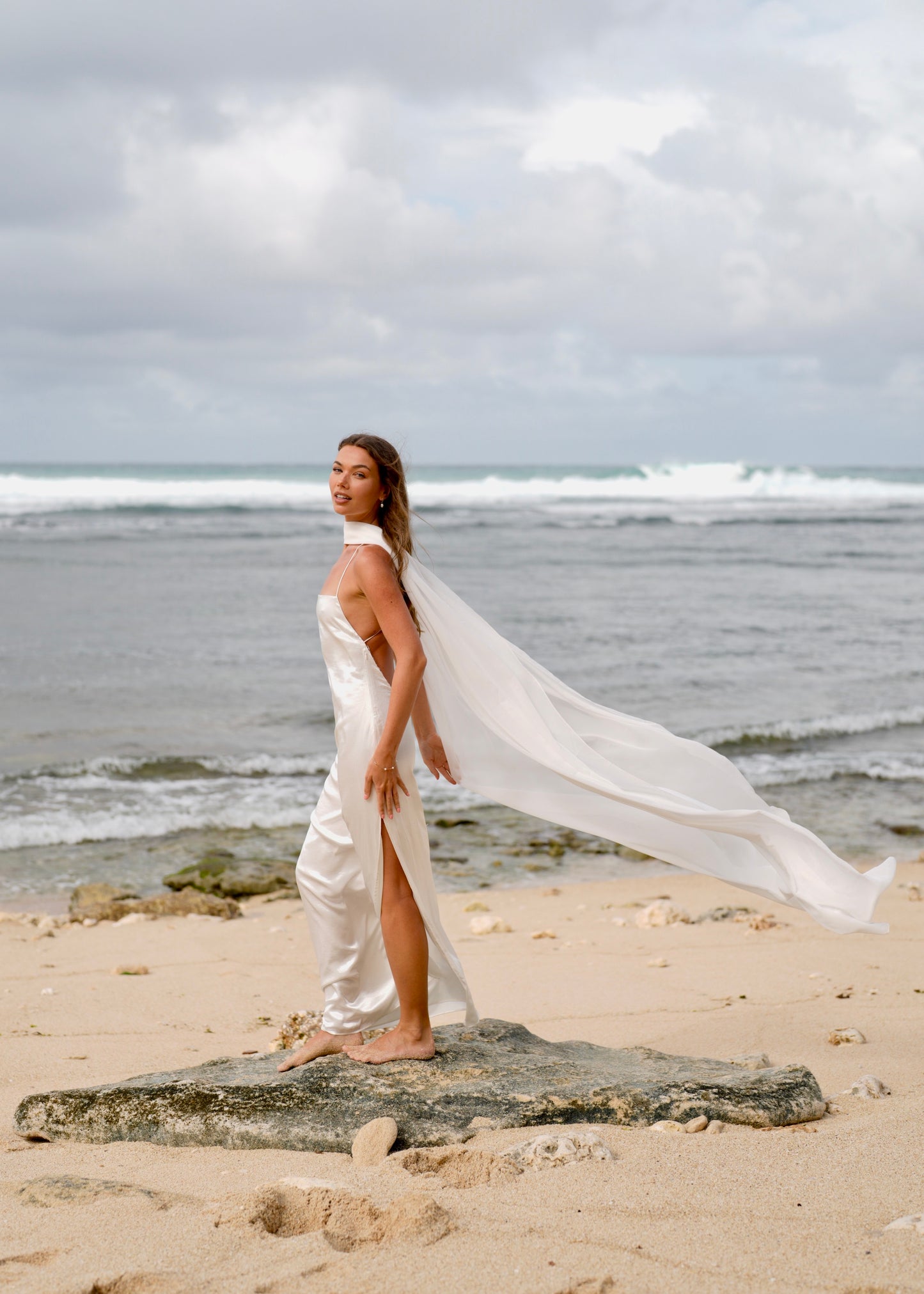 BRIDAL CHIFFON NECK SCARF