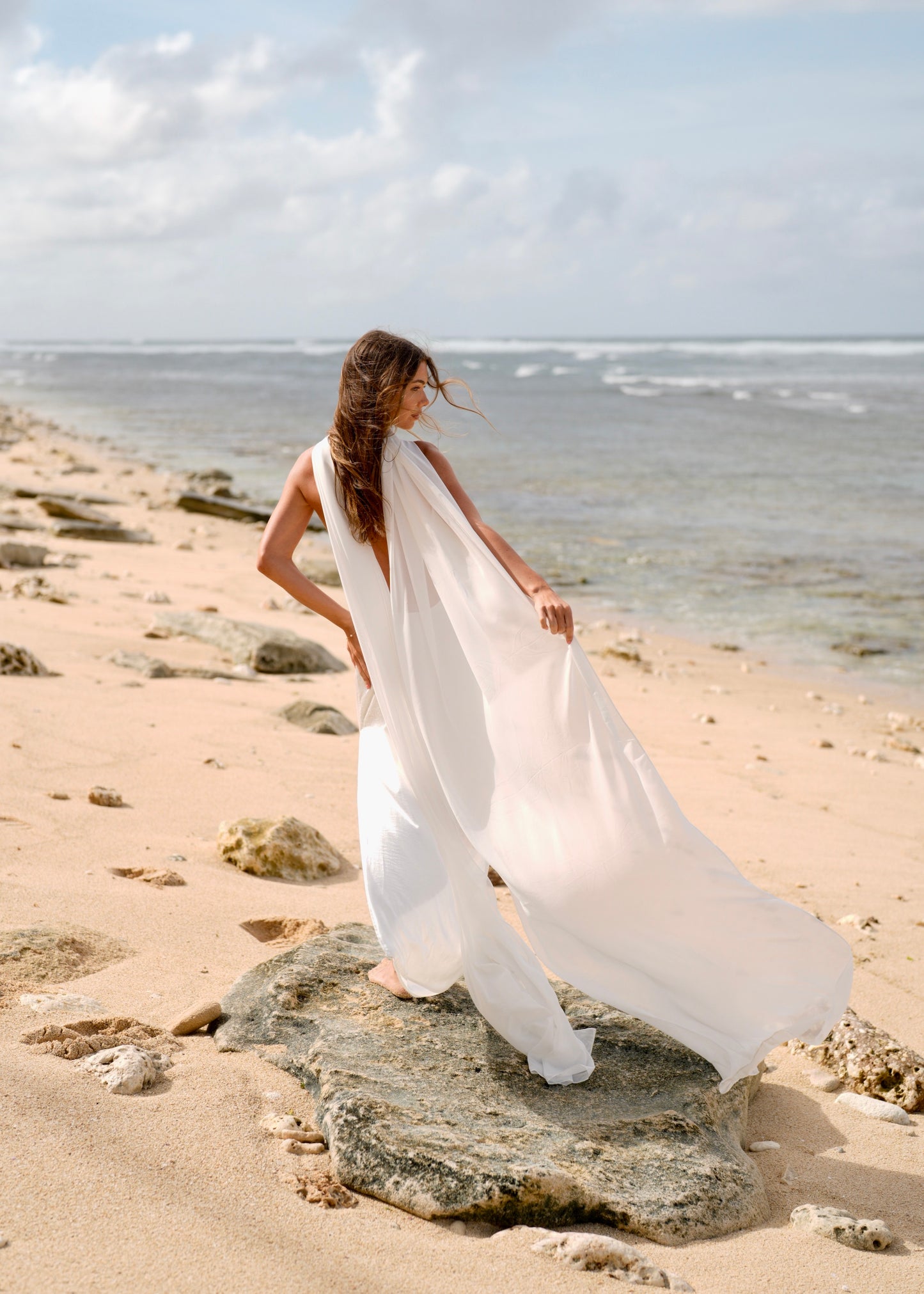 BRIDAL CHIFFON NECK SCARF