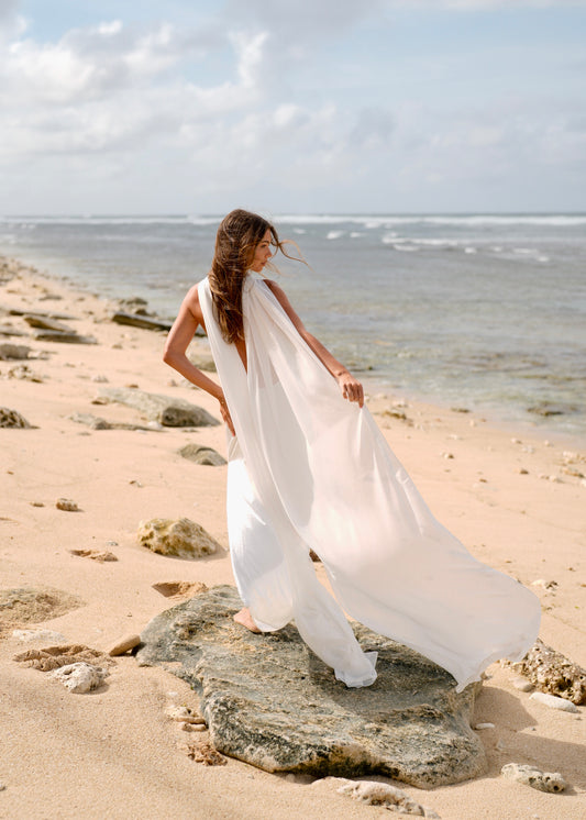 BRIDAL CHIFFON NECK SCARF