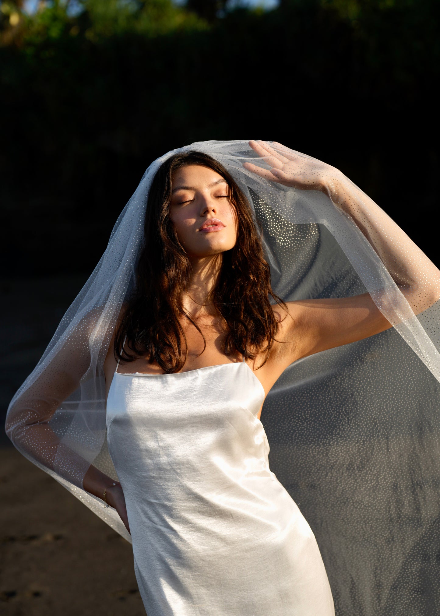 GLITTER VEIL, CATHEDRAL LENGTH, SINGLE TIER