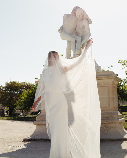 For Marissa- Satin Edge Veil, Two Tier, Cathedral Length (Influencer)