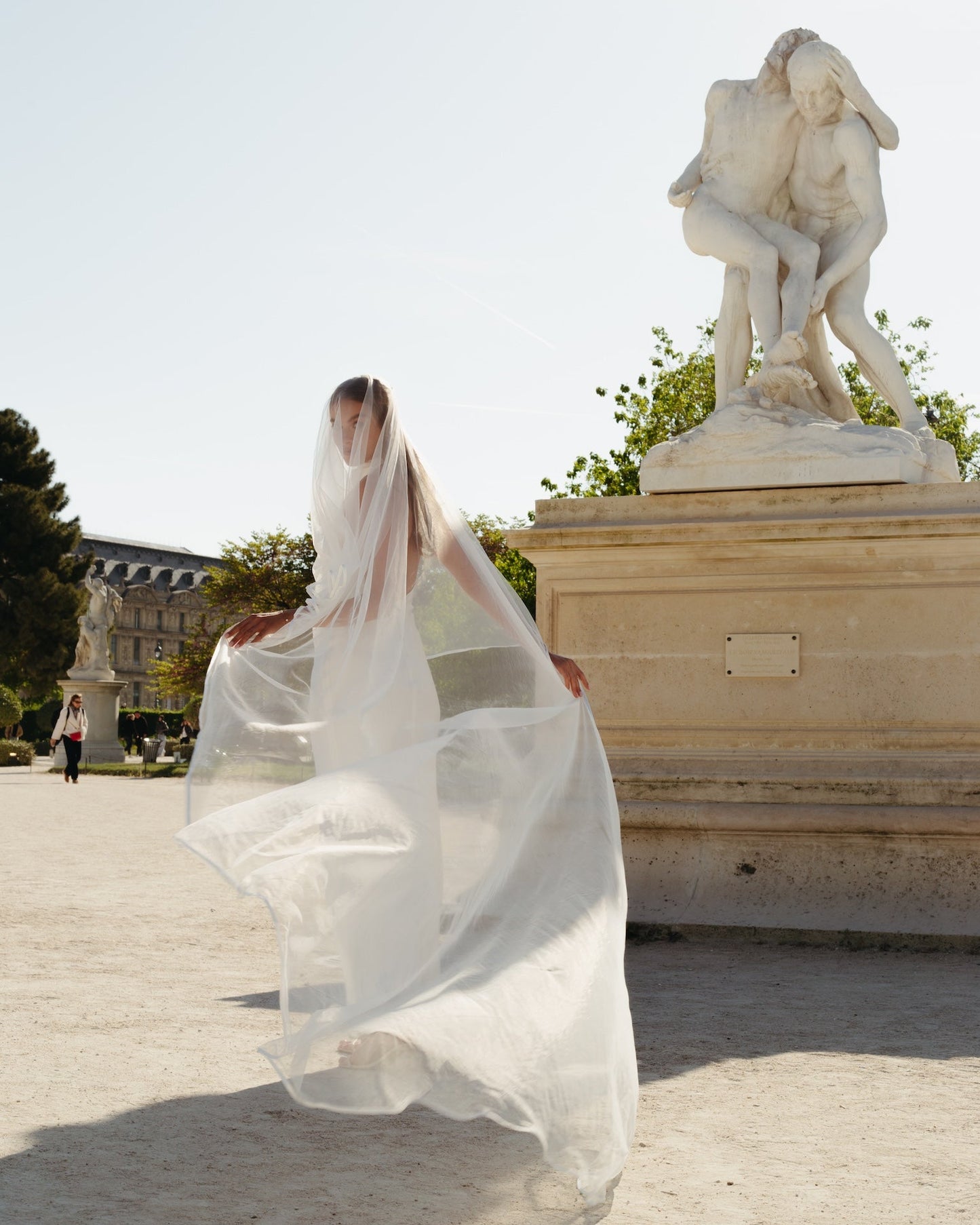 Satin Edge Veil, Two Tier, Cathedral Length